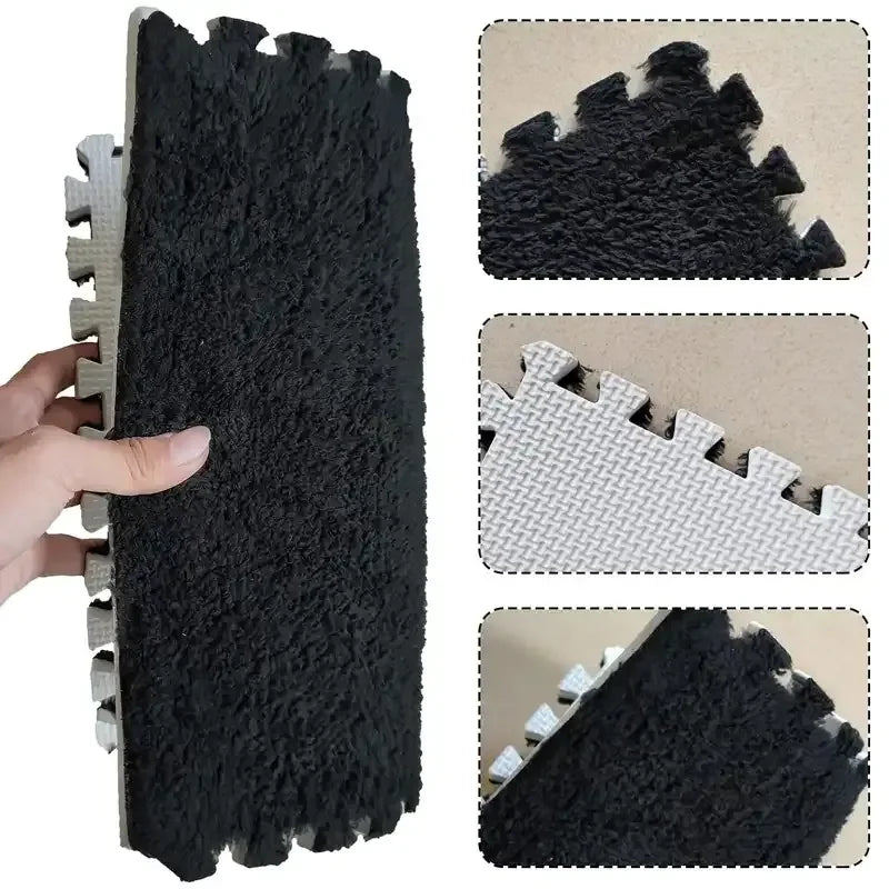 Tapis Puzzle Noir & Blanc – L’Élégance Douce Qui Change Votre Maison !