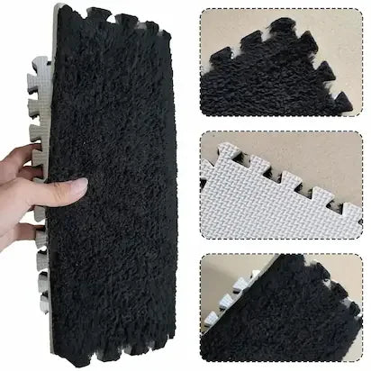 Tapis Puzzle Noir & Blanc – L’Élégance Douce Qui Change Votre Maison !