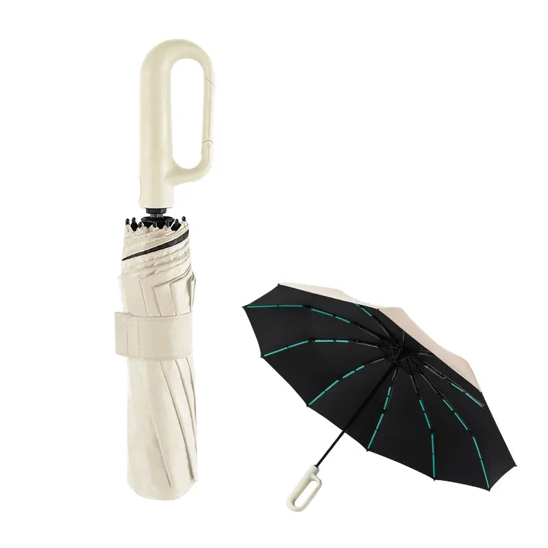 Le Parapluie Révolutionnaire à Boucle – Anti-Vent, Chic & Inversé