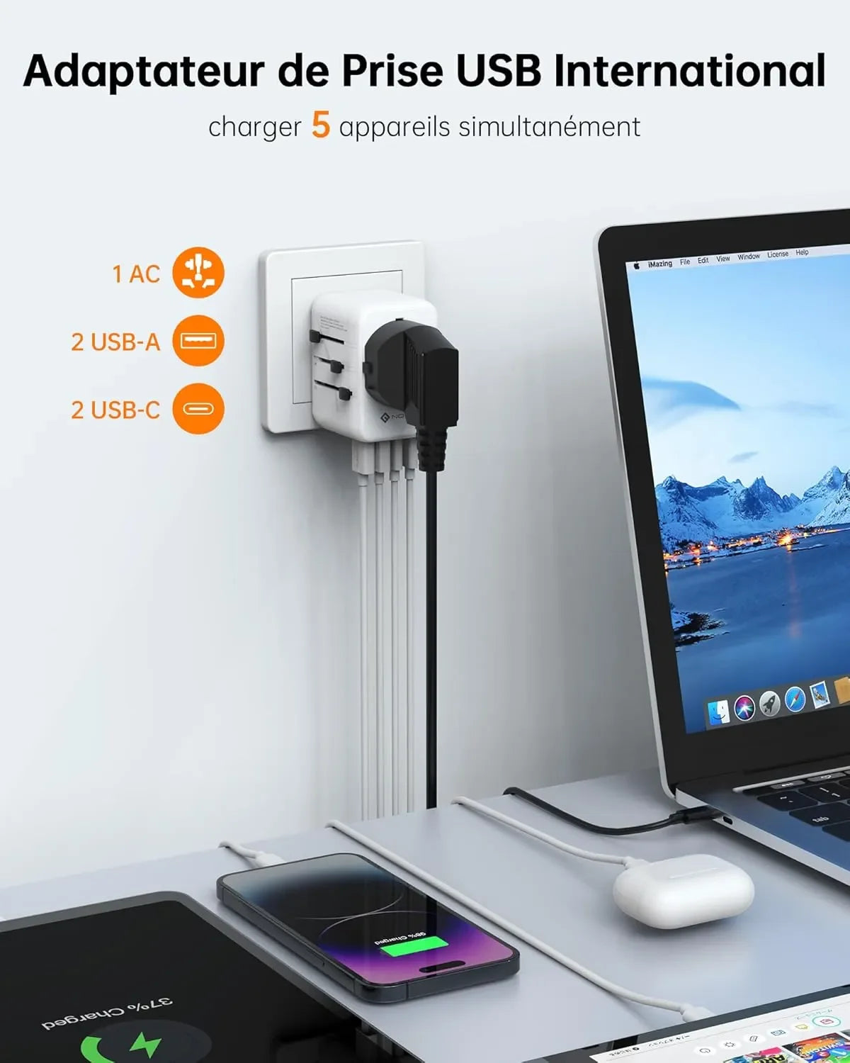 L’Adaptateur Universel – Votre Compagnon Électrique Ultime pour le Monde Entier !