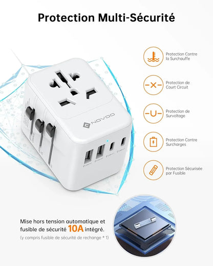 L’Adaptateur Universel – Votre Compagnon Électrique Ultime pour le Monde Entier !
