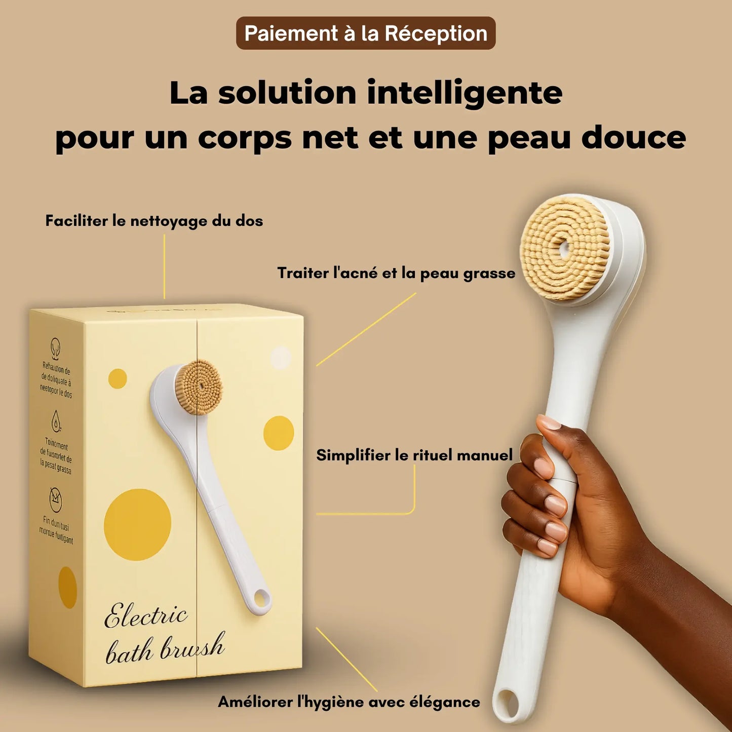 La Brosse Électrique de Douche 360° – Votre Alliée pour une Peau Éclatante et une Hygiène Parfaite !